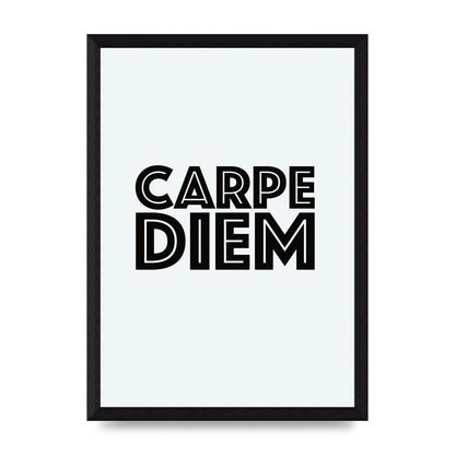 Carpe Diem White" Wall Art - A4 framed