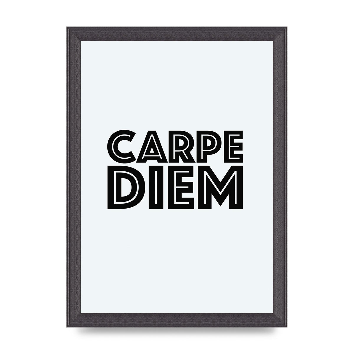 Carpe Diem White" Wall Art - A4 framed