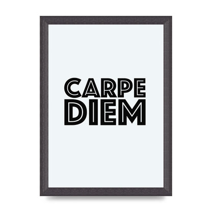 Carpe Diem White" Wall Art - A4 framed