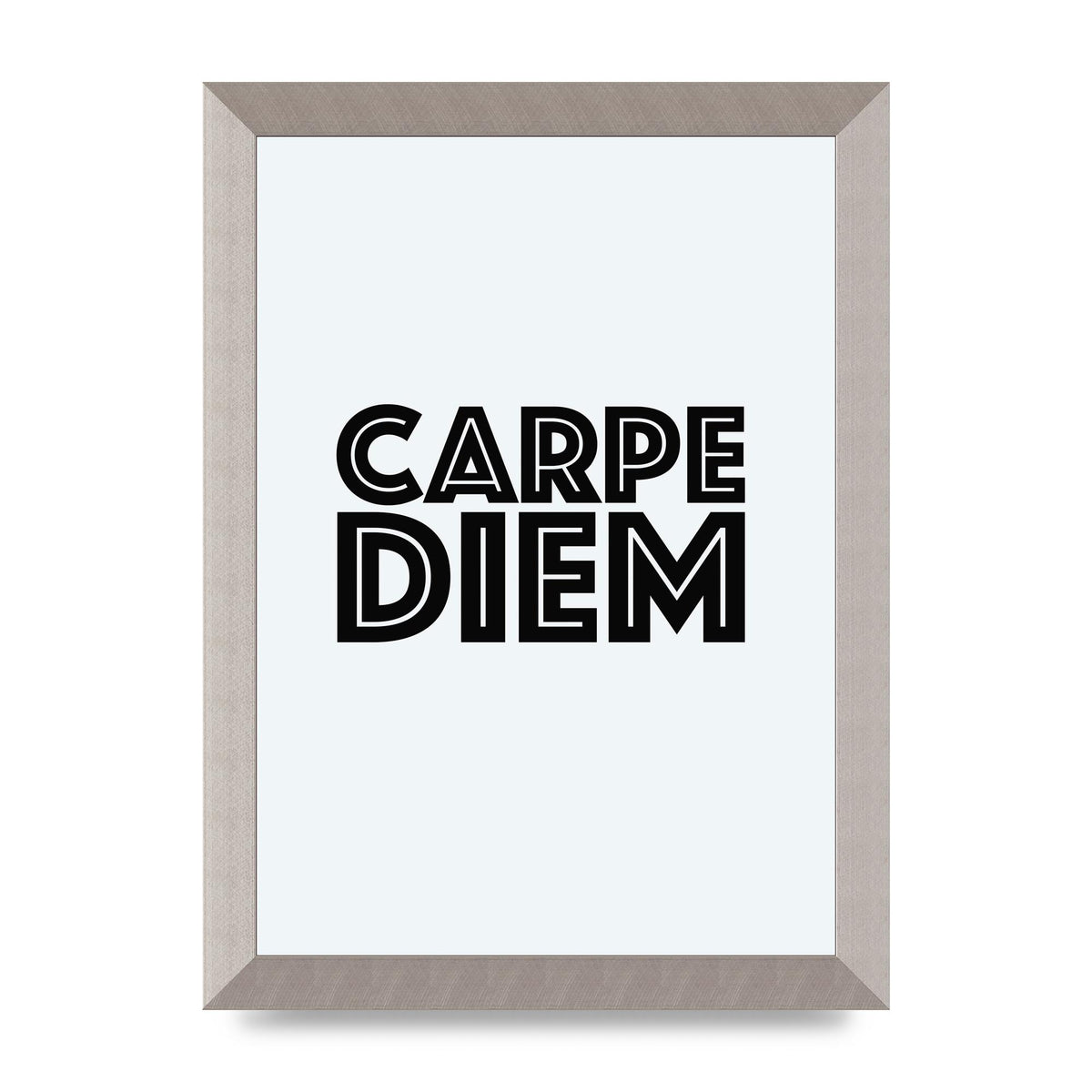Carpe Diem White" Wall Art - A4 framed