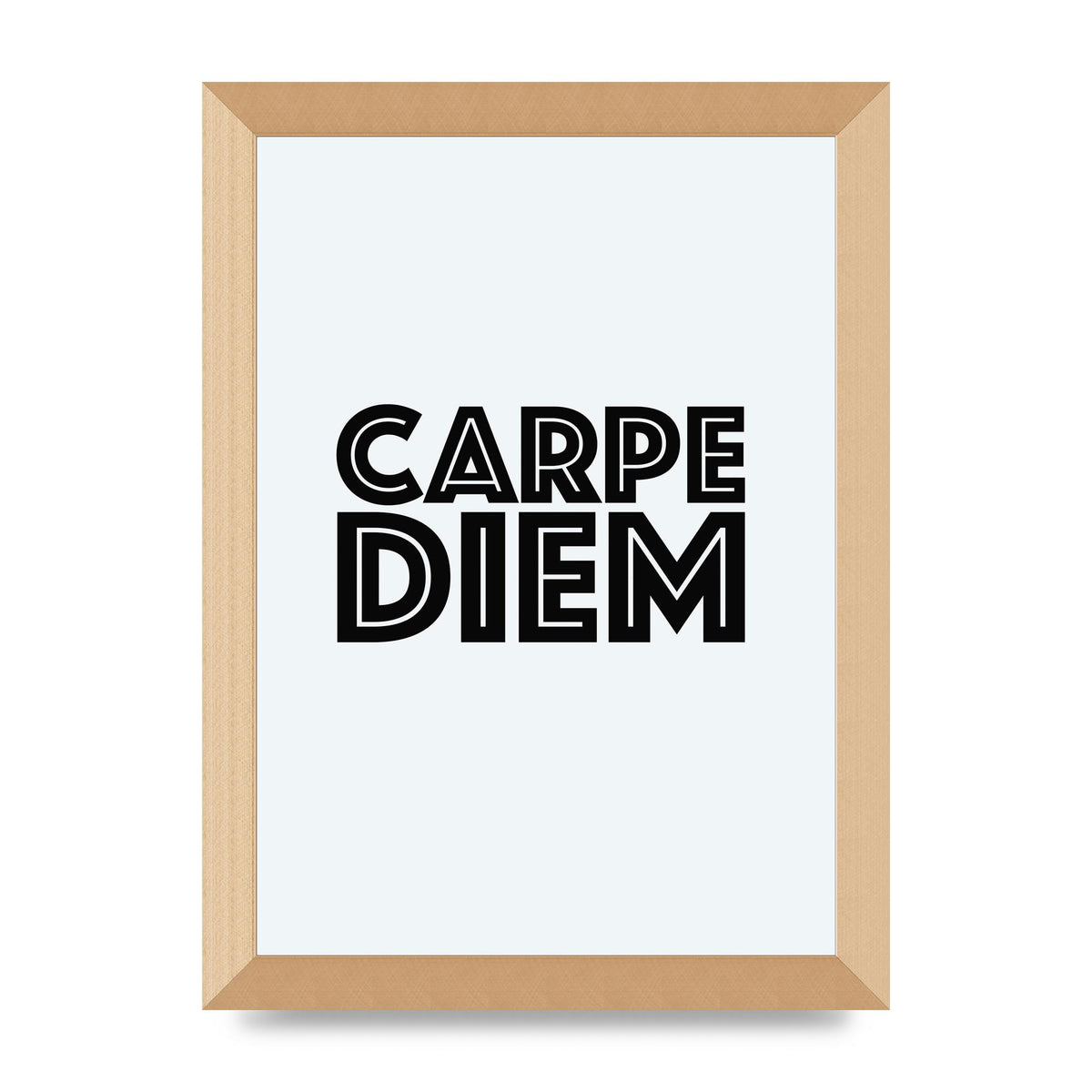 Carpe Diem White" Wall Art - A4 framed