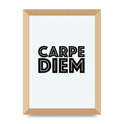 Carpe Diem White" Wall Art - A4 framed