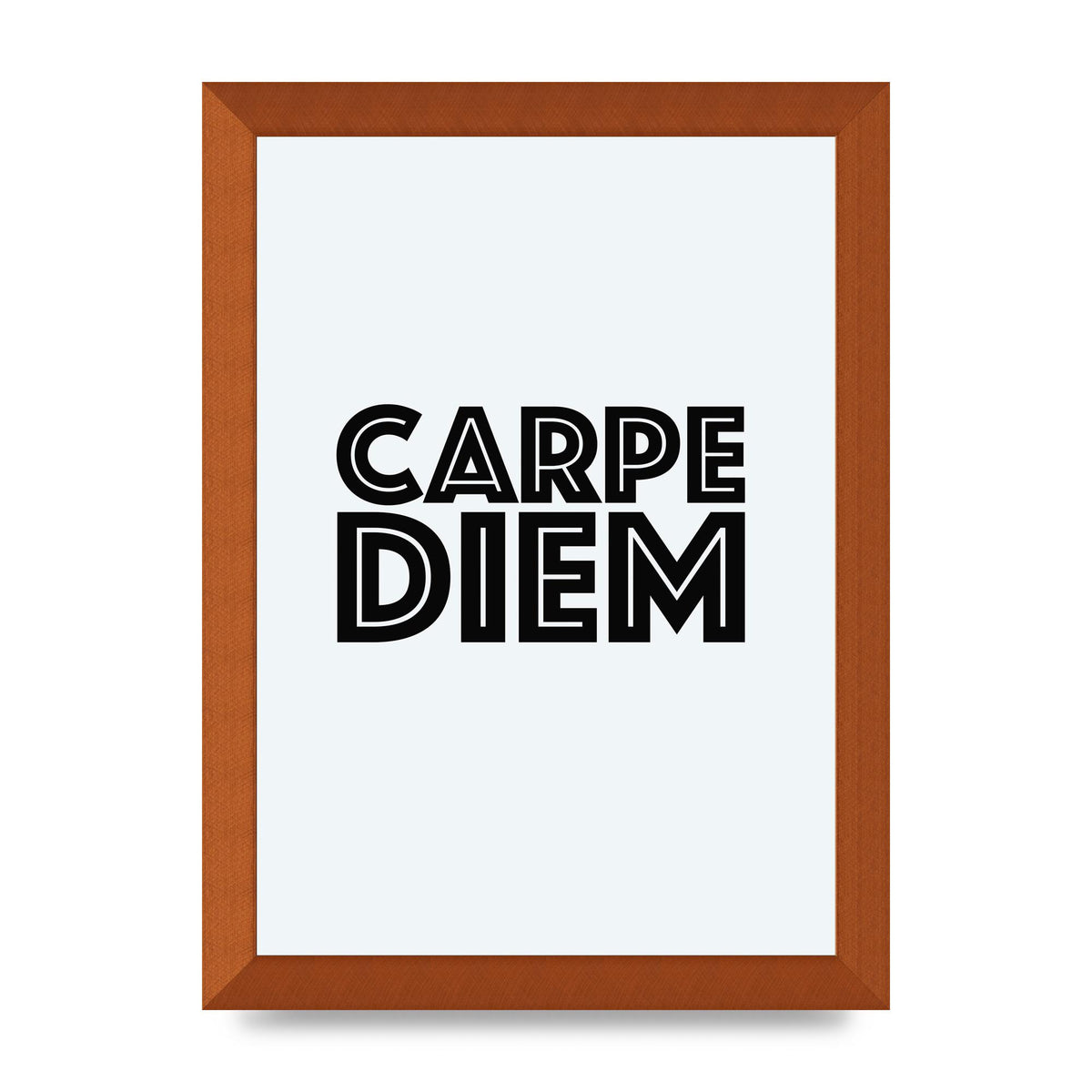 Carpe Diem White" Wall Art - A4 framed