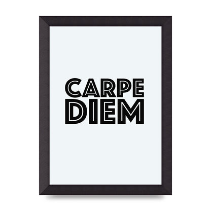 Carpe Diem White" Wall Art - A4 framed