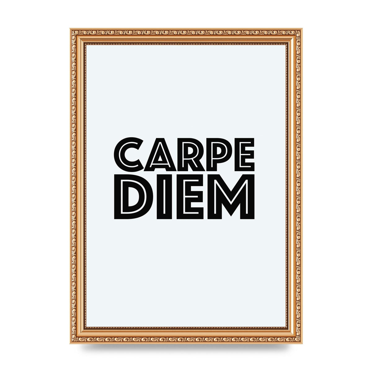 Carpe Diem White" Wall Art - A4 framed