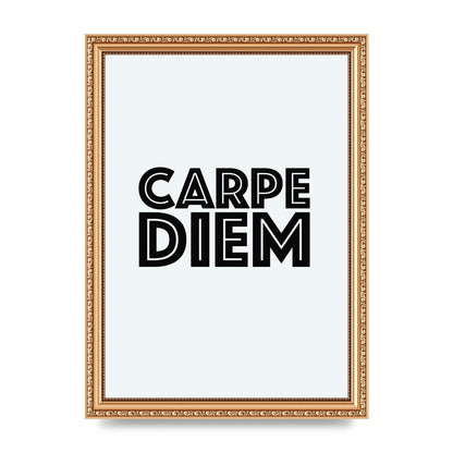 Carpe Diem White" Wall Art - A4 framed