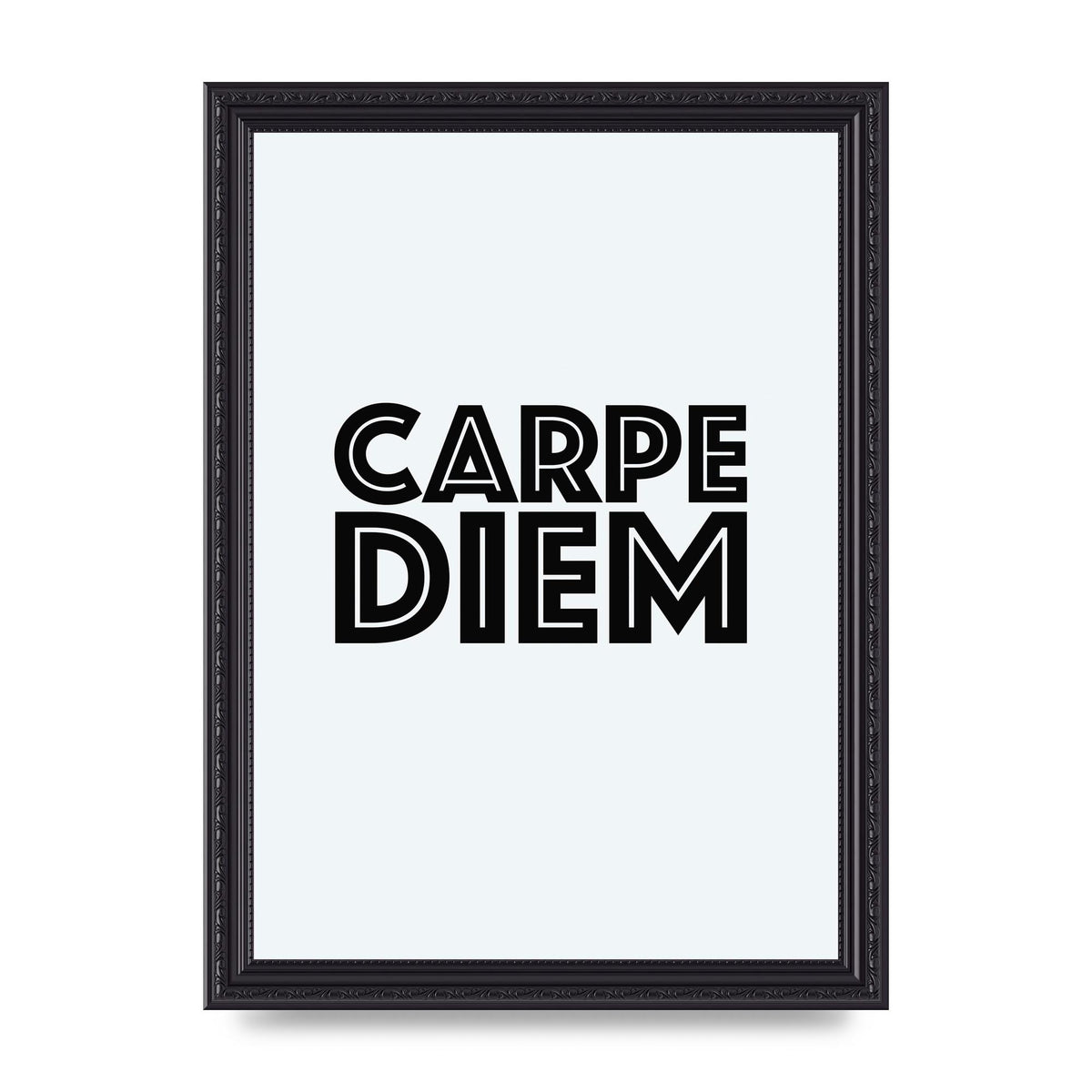Carpe Diem White" Wall Art - A4 framed