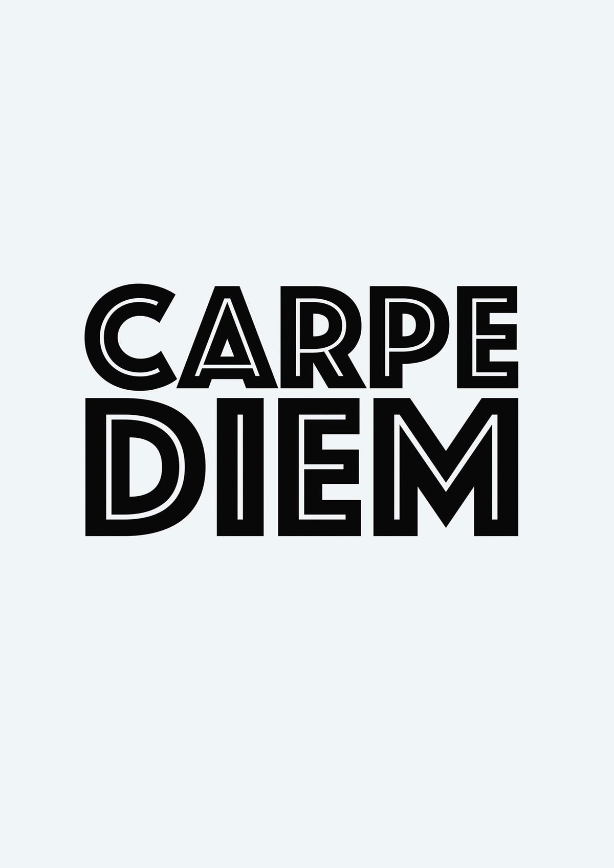 Carpe Diem White" Wall Art - detail