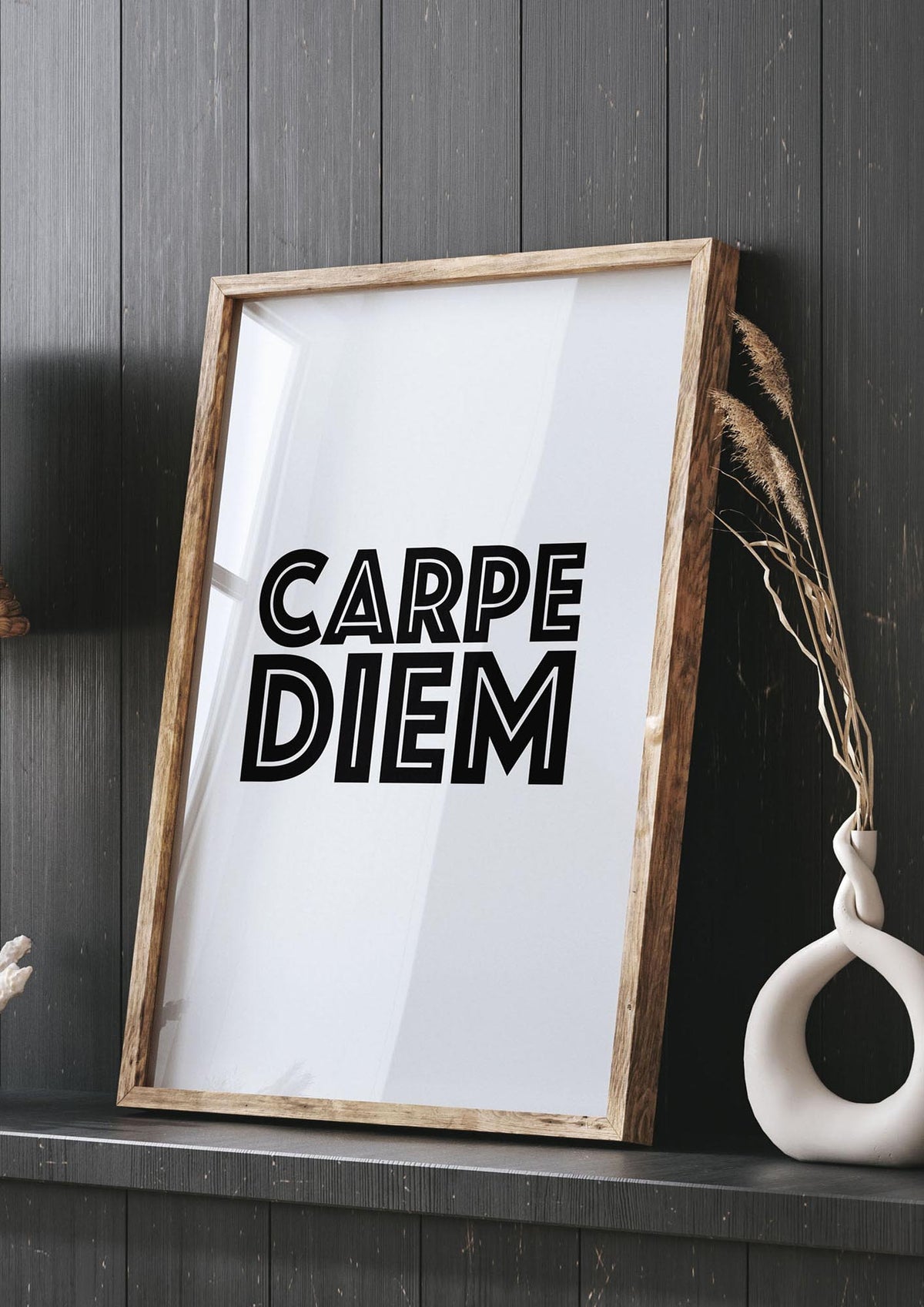 Carpe Diem White" Wall Art - living room 3