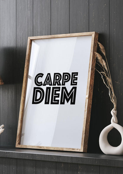 Carpe Diem White" Wall Art - living room 3