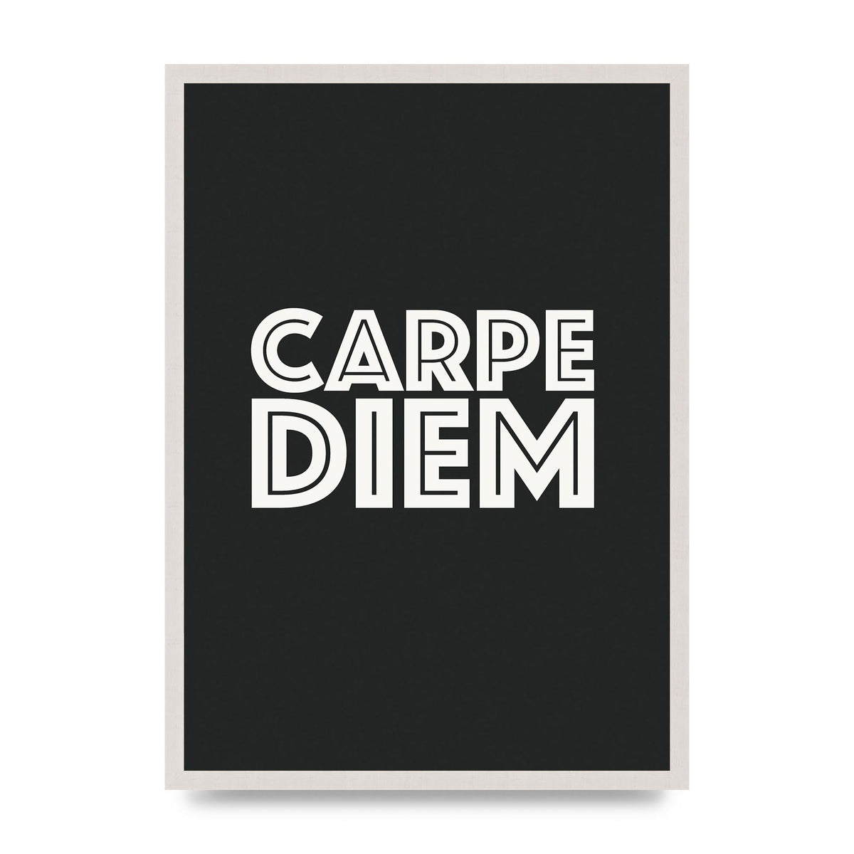Carpe Diem Dark Grey" Art For The Home - A2 framed