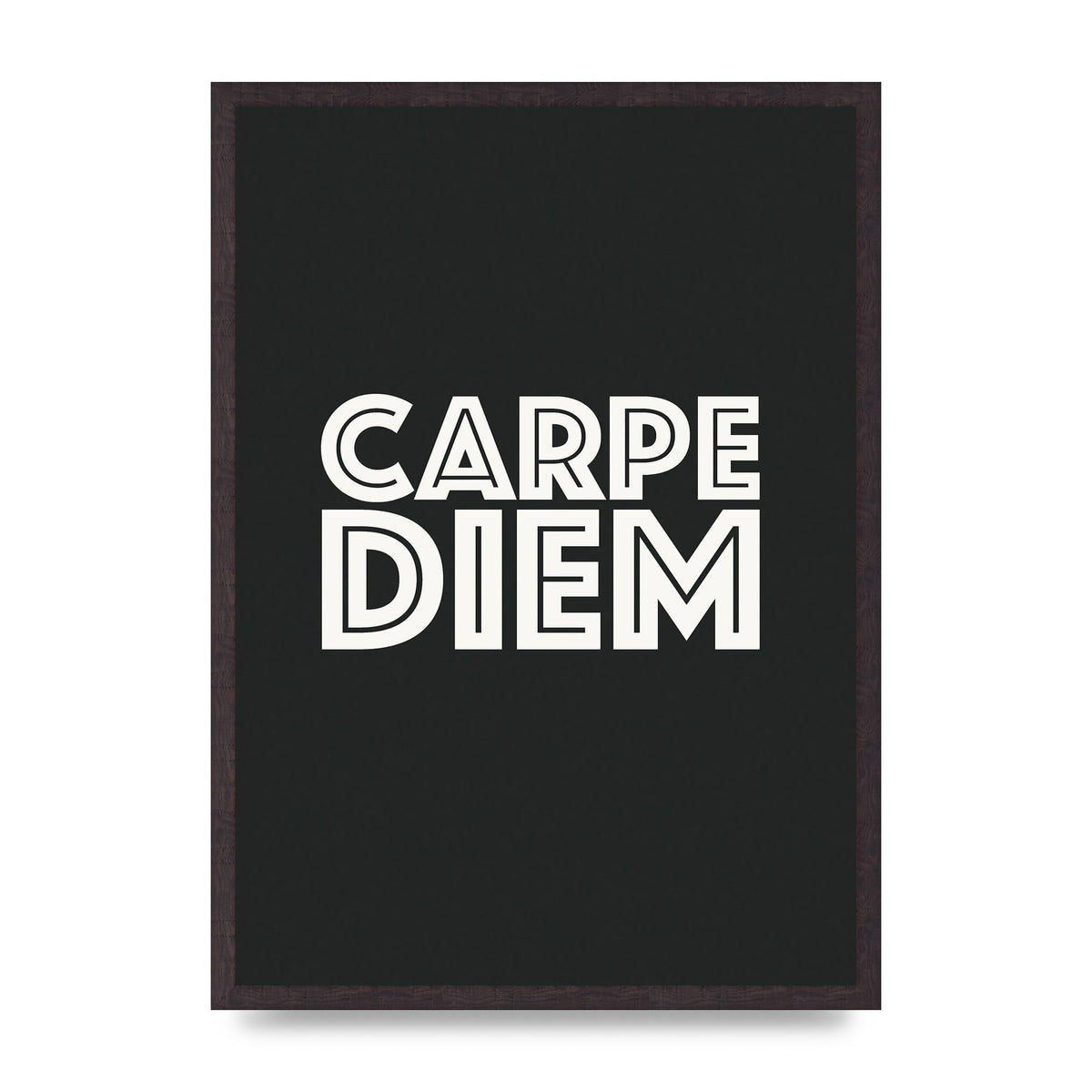 Carpe Diem Dark Grey" Art For The Home - A2 framed