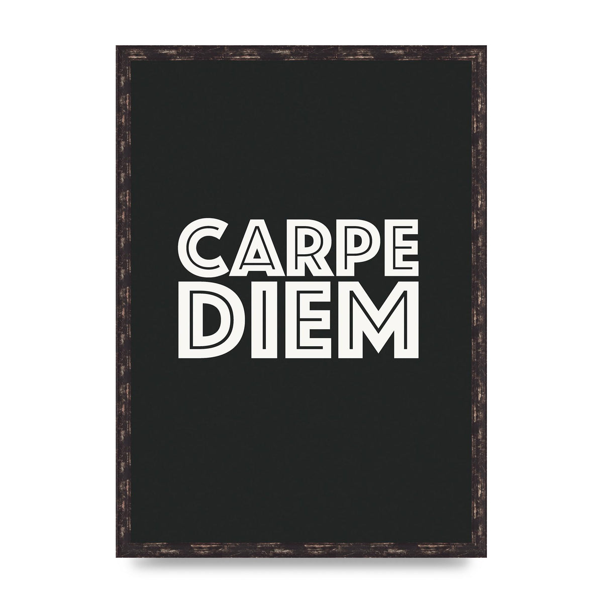 Carpe Diem Dark Grey" Art For The Home - A2 framed