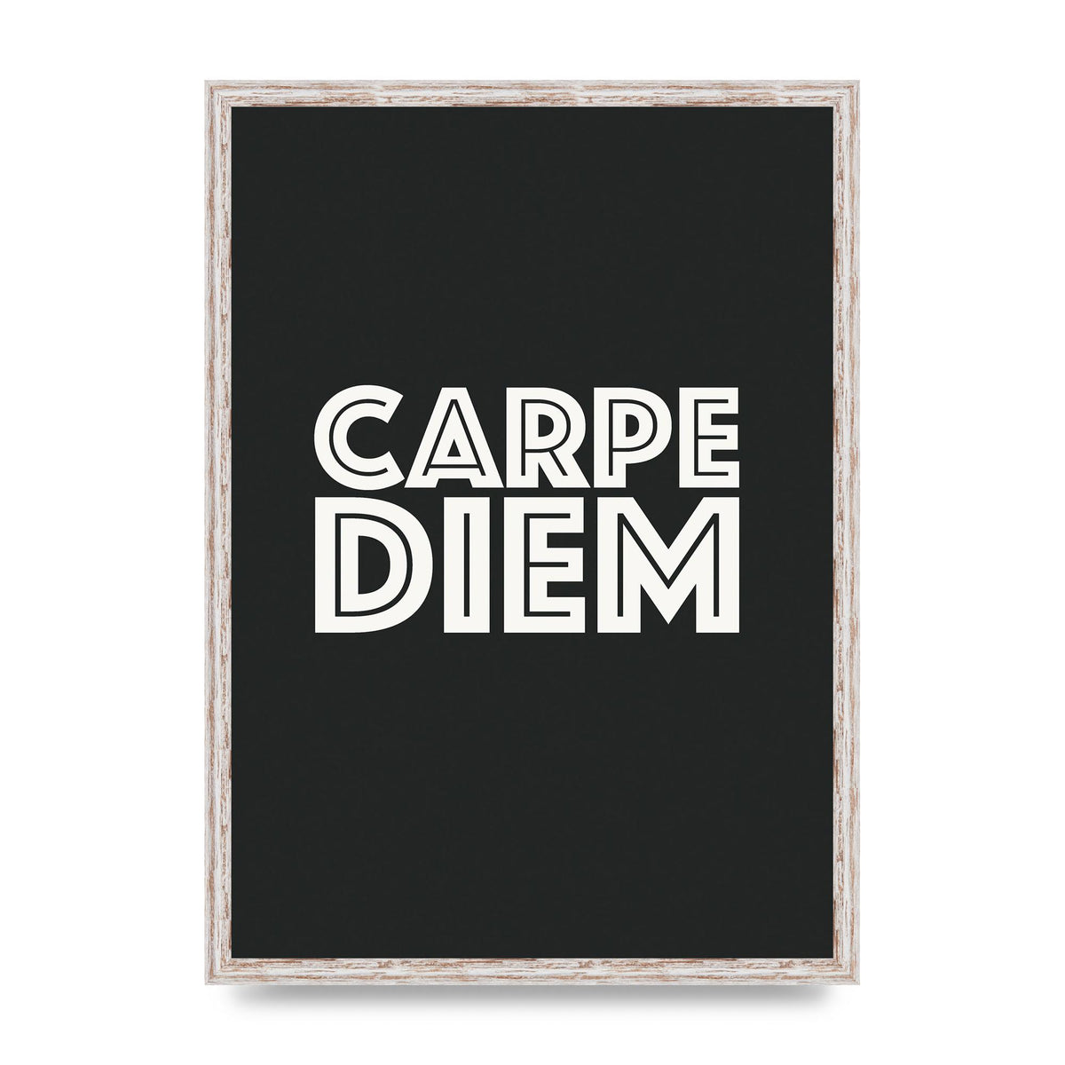 Carpe Diem Dark Grey" Art For The Home - A2 framed