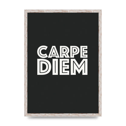 Carpe Diem Dark Grey" Art For The Home - A2 framed
