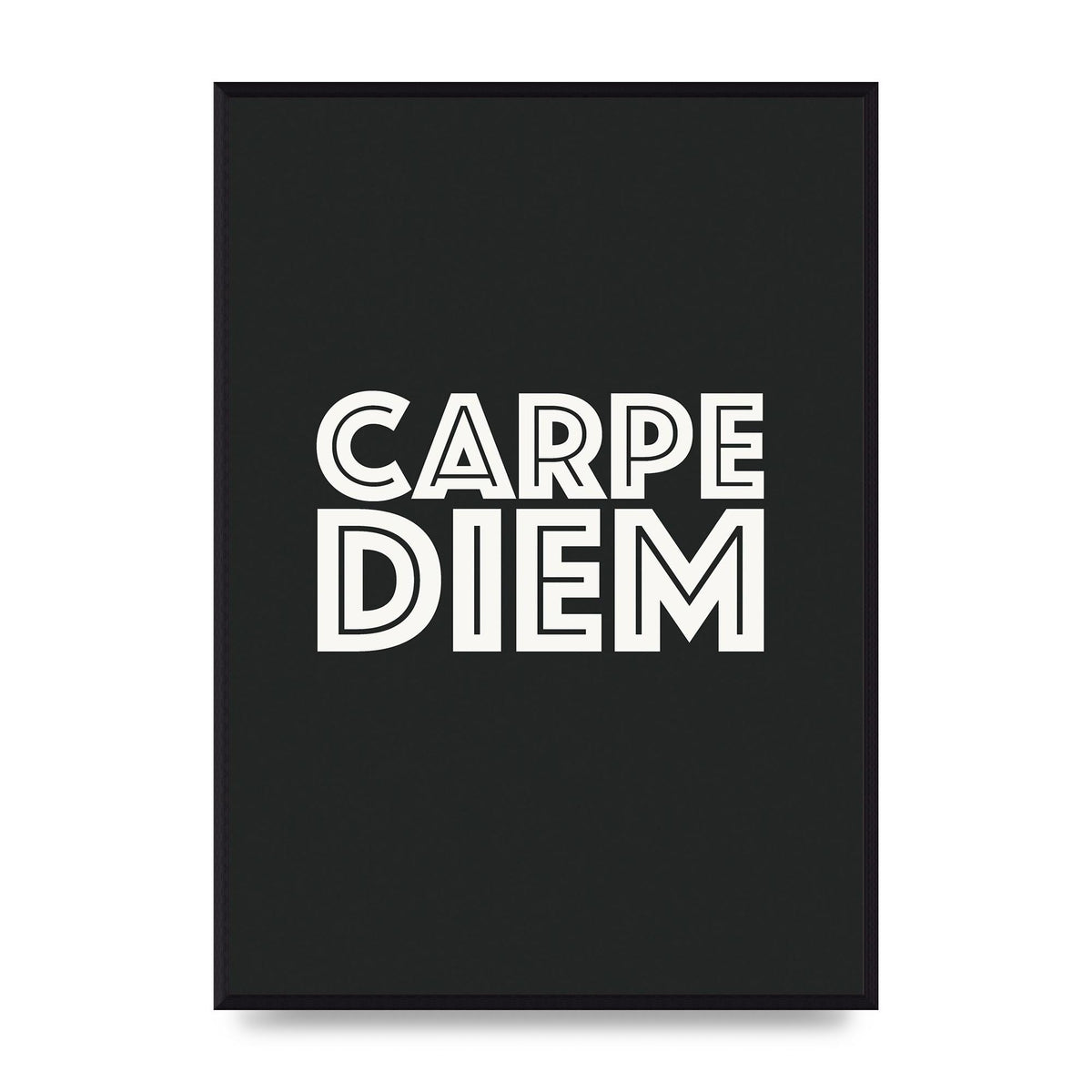 Carpe Diem Dark Grey" Art For The Home - A2 framed