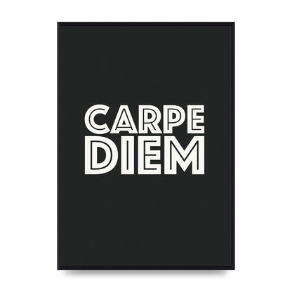 Carpe Diem Dark Grey" Art For The Home - A2 framed