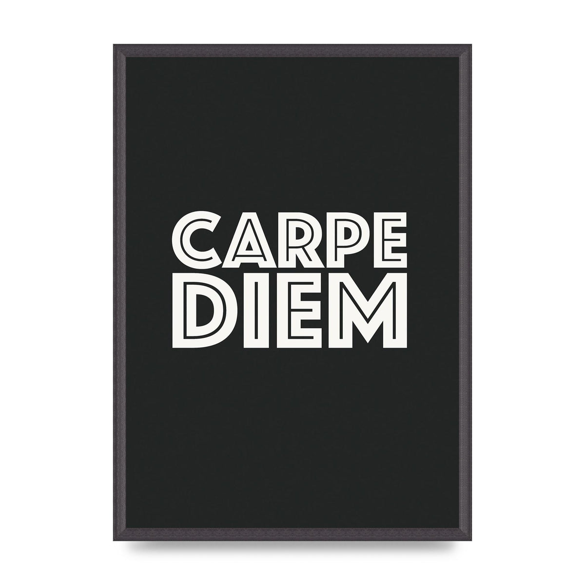 Carpe Diem Dark Grey" Art For The Home - A2 framed