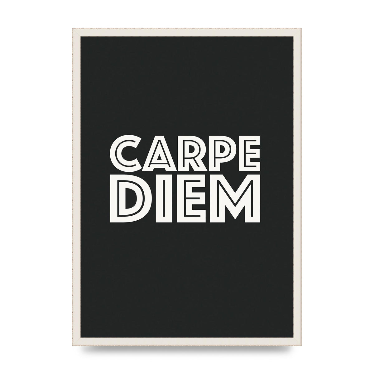 Carpe Diem Dark Grey" Art For The Home - A2 framed