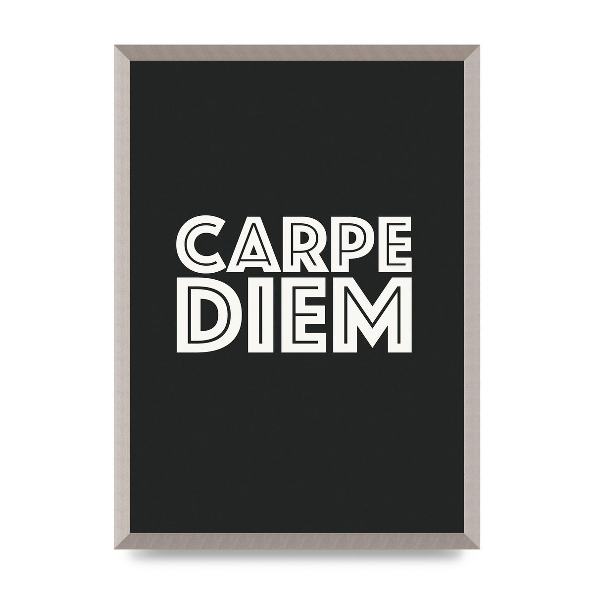 Carpe Diem Dark Grey" Art For The Home - A2 framed
