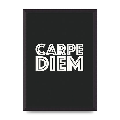 Carpe Diem Dark Grey" Art For The Home - A2 framed