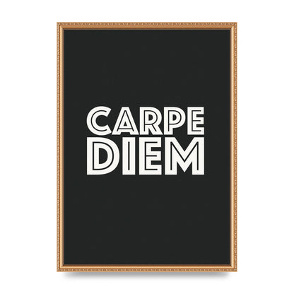 Carpe Diem Dark Grey" Art For The Home - A2 framed