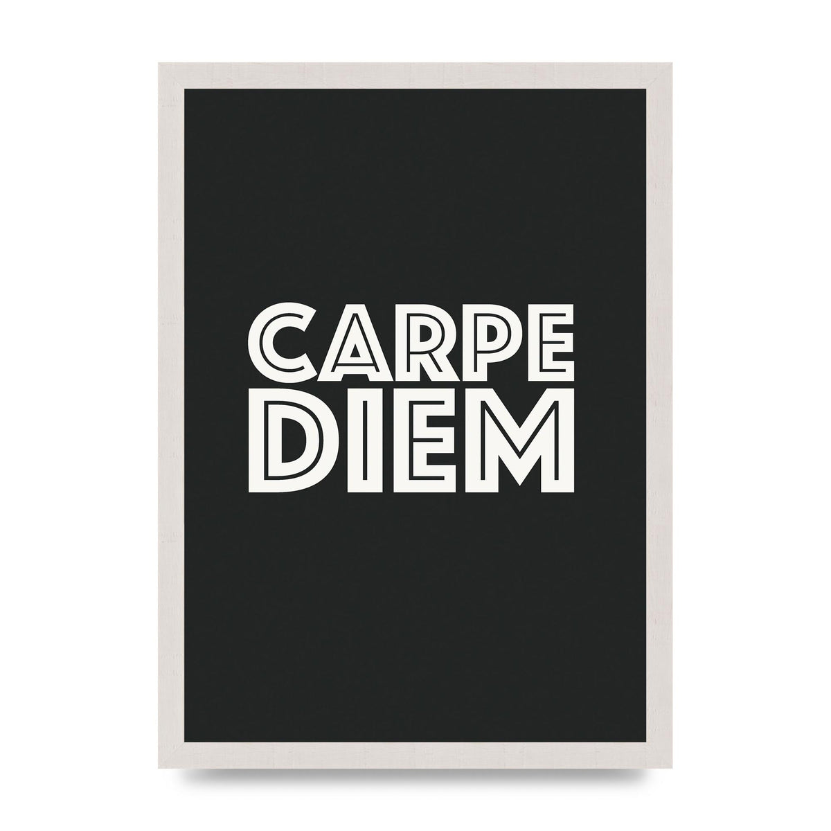 Carpe Diem Dark Grey" Art For The Home - A3 framed