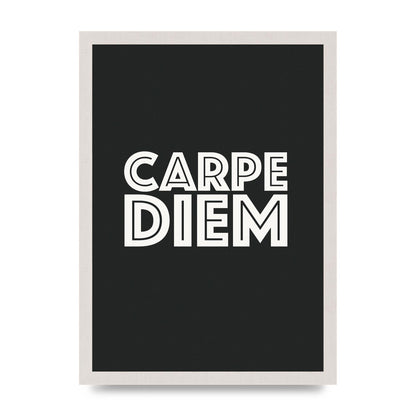 Carpe Diem Dark Grey" Art For The Home - A3 framed