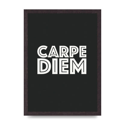 Carpe Diem Dark Grey" Art For The Home - A3 framed