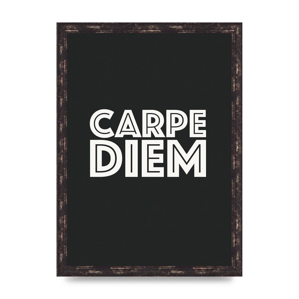 Carpe Diem Dark Grey" Art For The Home - A3 framed