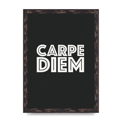Carpe Diem Dark Grey" Art For The Home - A3 framed