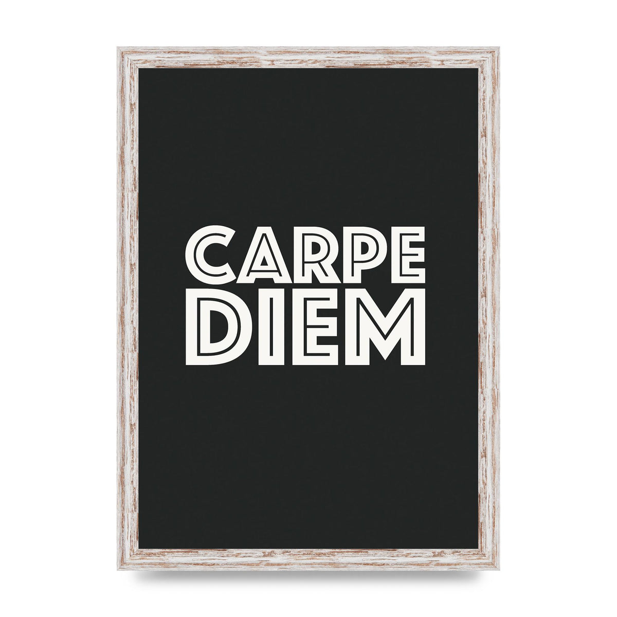 Carpe Diem Dark Grey" Art For The Home - A3 framed