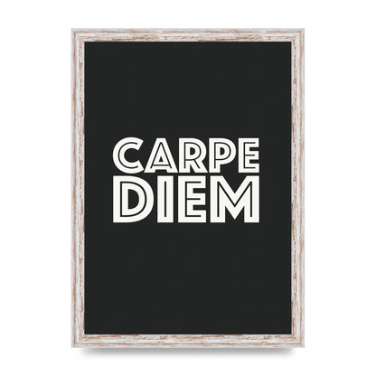 Carpe Diem Dark Grey" Art For The Home - A3 framed