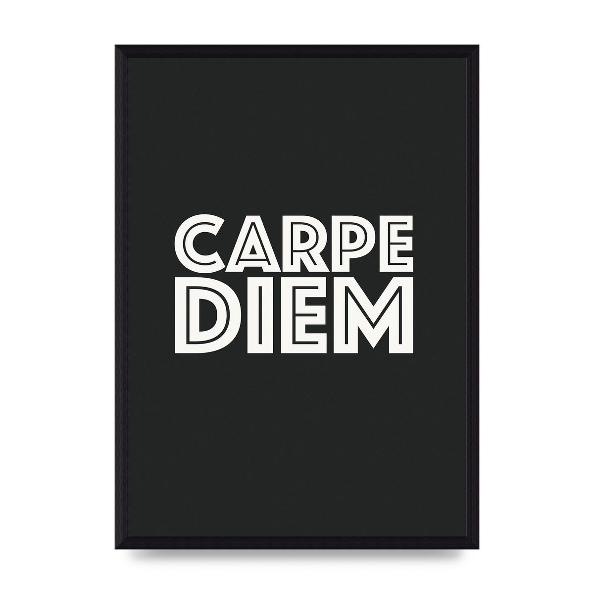 Carpe Diem Dark Grey" Art For The Home - A3 framed