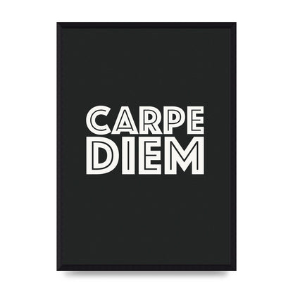 Carpe Diem Dark Grey" Art For The Home - A3 framed