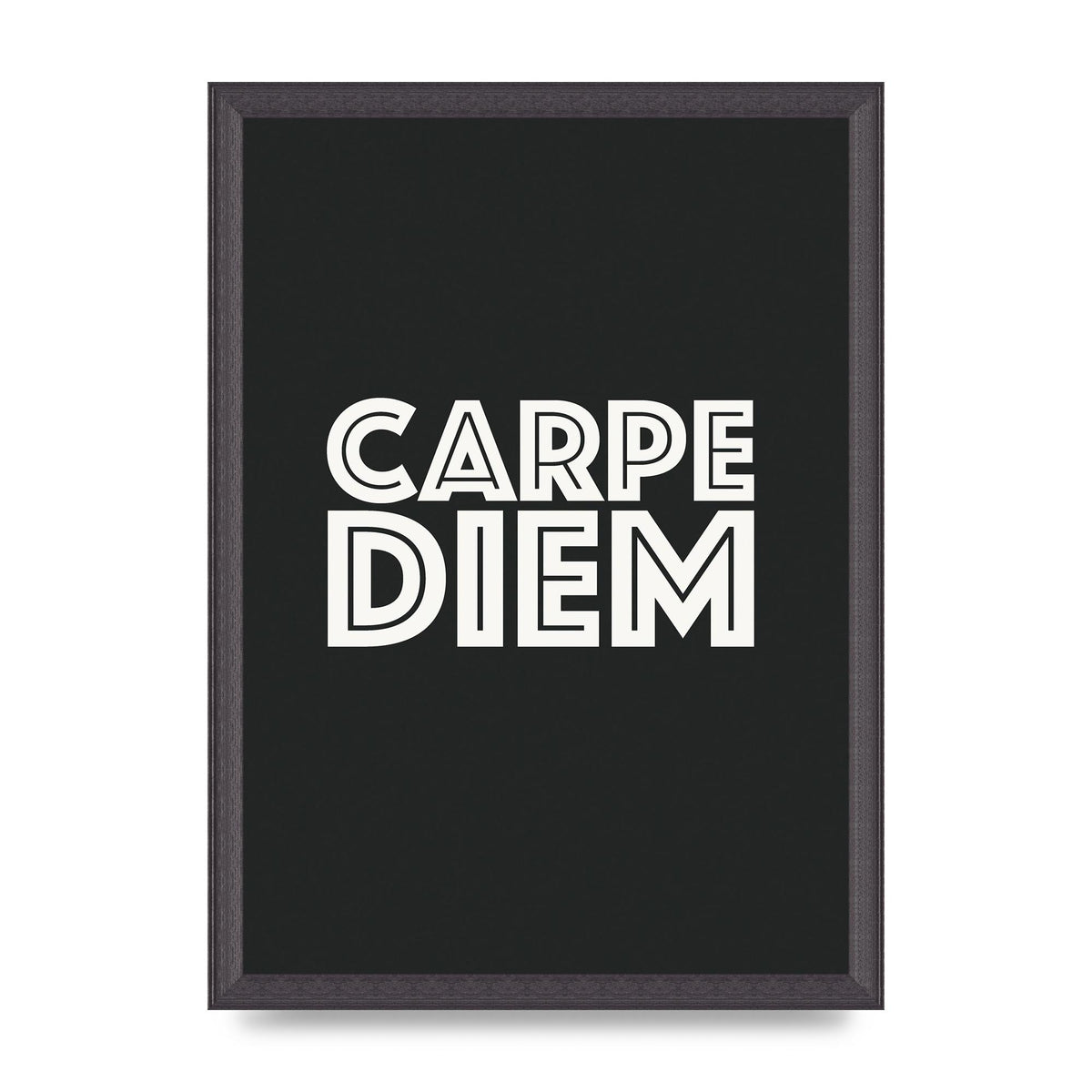 Carpe Diem Dark Grey" Art For The Home - A3 framed