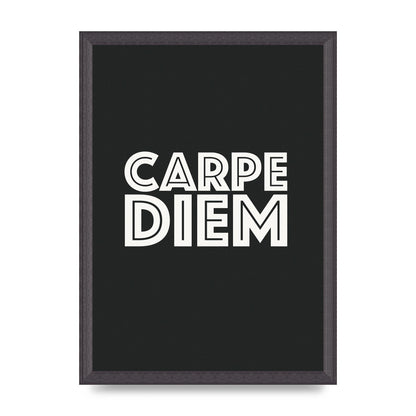 Carpe Diem Dark Grey" Art For The Home - A3 framed