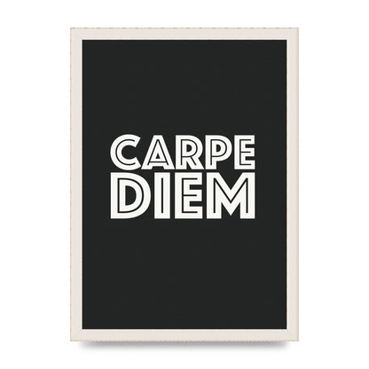 Carpe Diem Dark Grey" Art For The Home - A3 framed