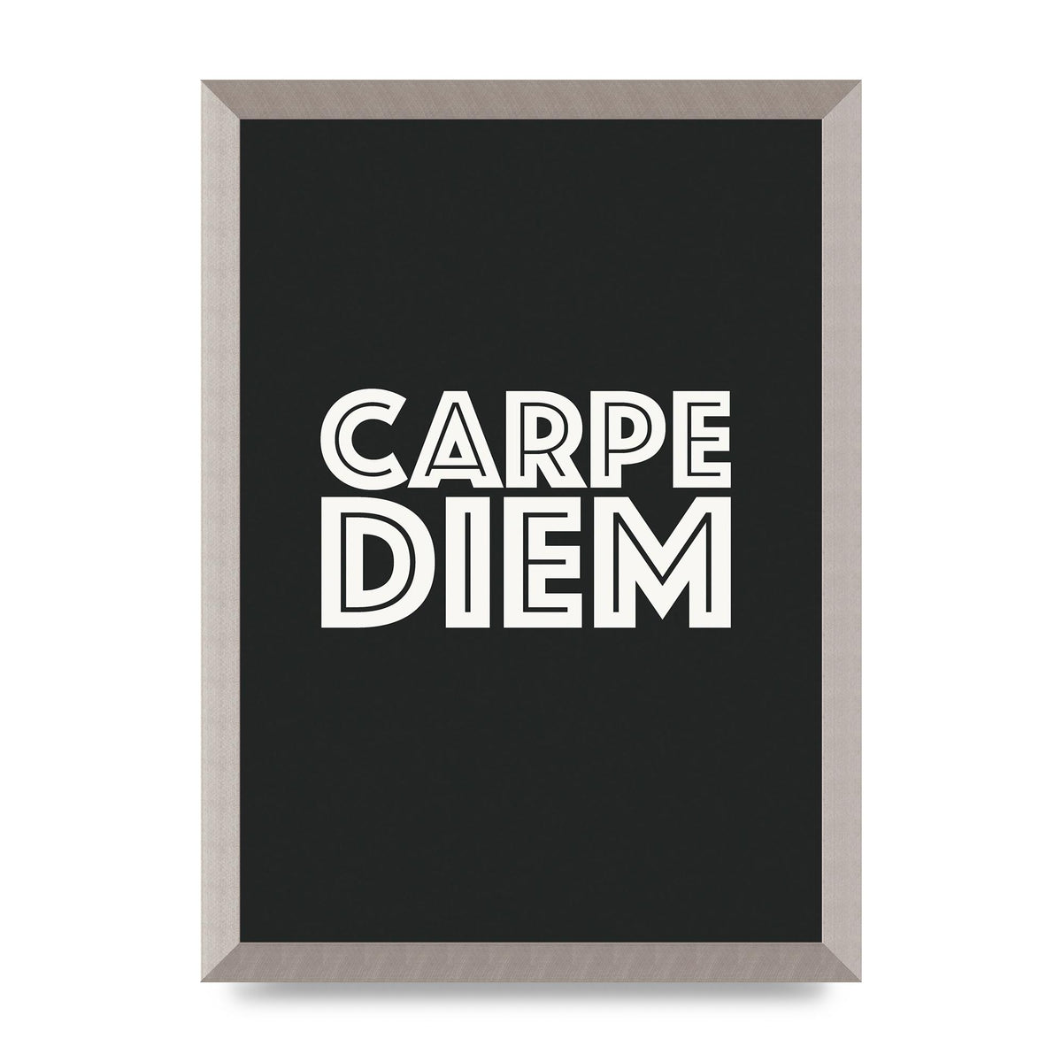 Carpe Diem Dark Grey" Art For The Home - A3 framed