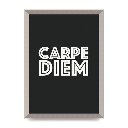 Carpe Diem Dark Grey" Art For The Home - A3 framed