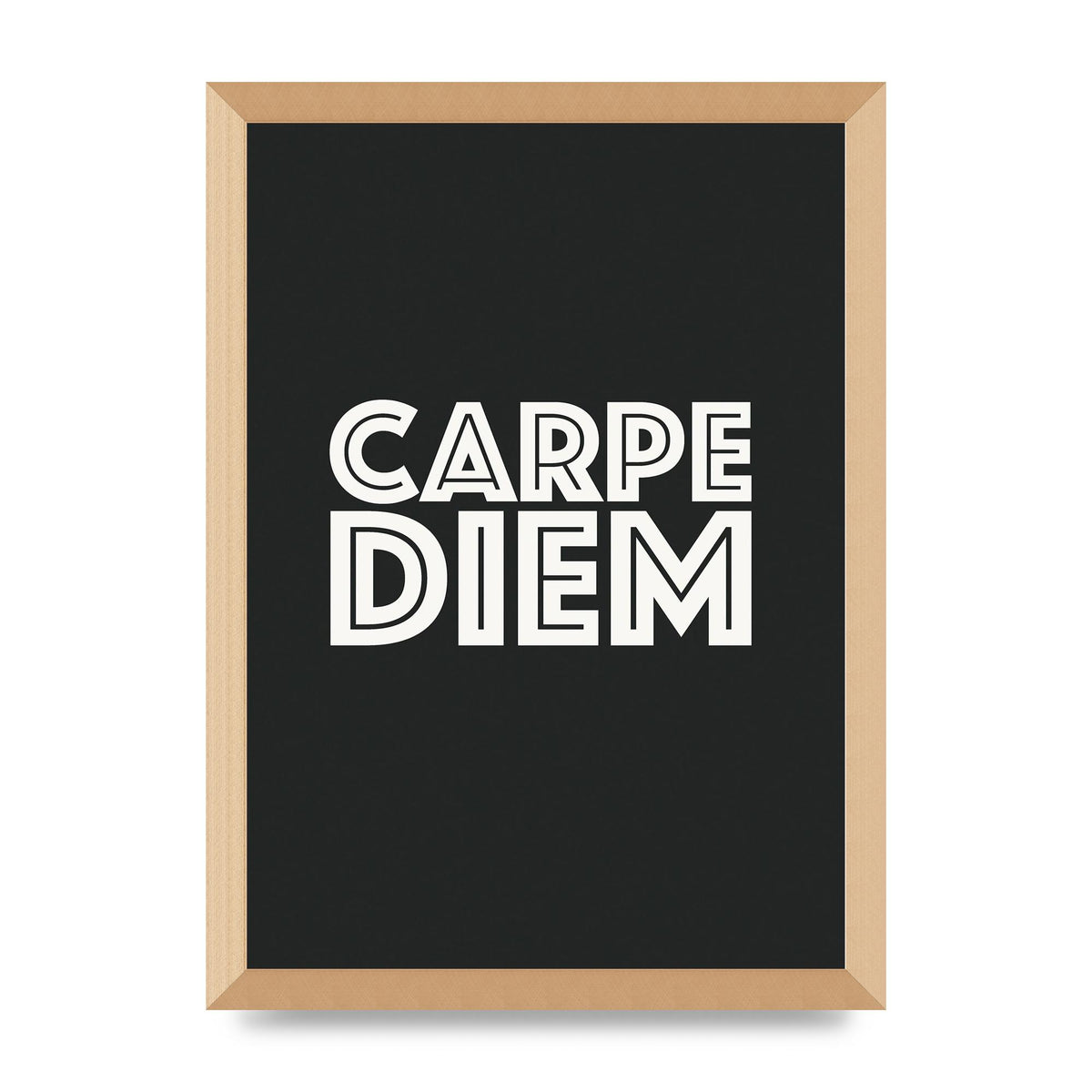 Carpe Diem Dark Grey" Art For The Home - A3 framed
