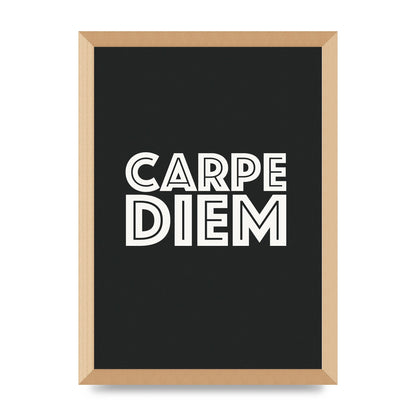 Carpe Diem Dark Grey" Art For The Home - A3 framed