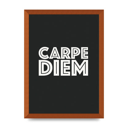 Carpe Diem Dark Grey" Art For The Home - A3 framed