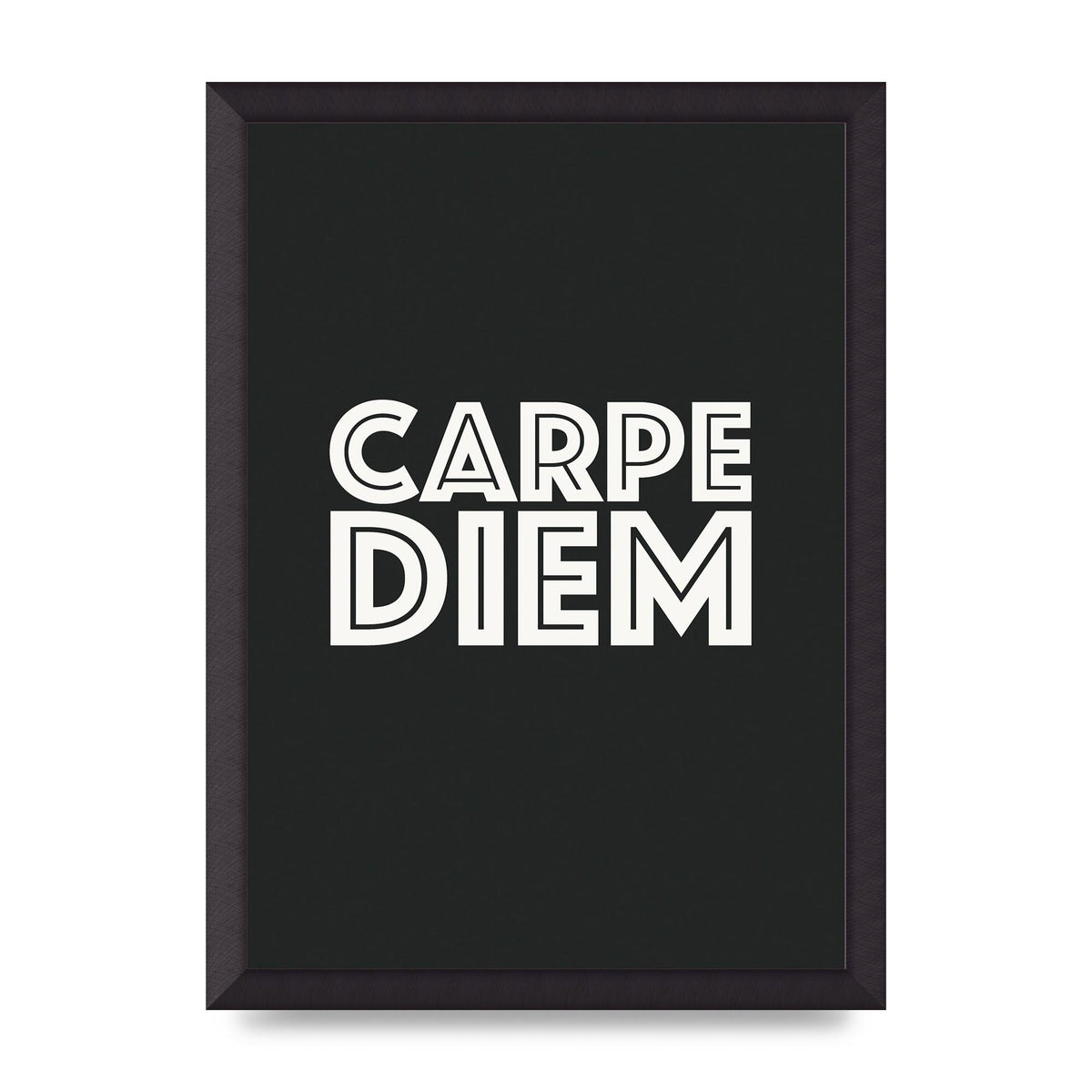 Carpe Diem Dark Grey" Art For The Home - A3 framed
