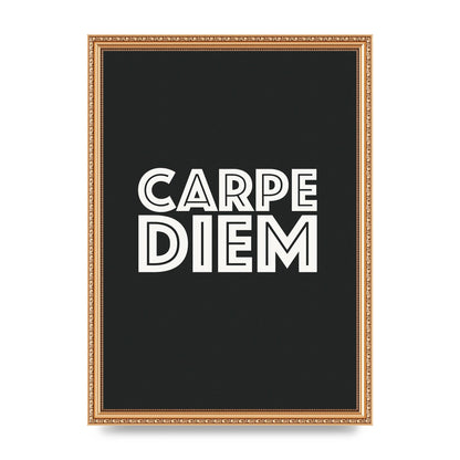 Carpe Diem Dark Grey" Art For The Home - A3 framed