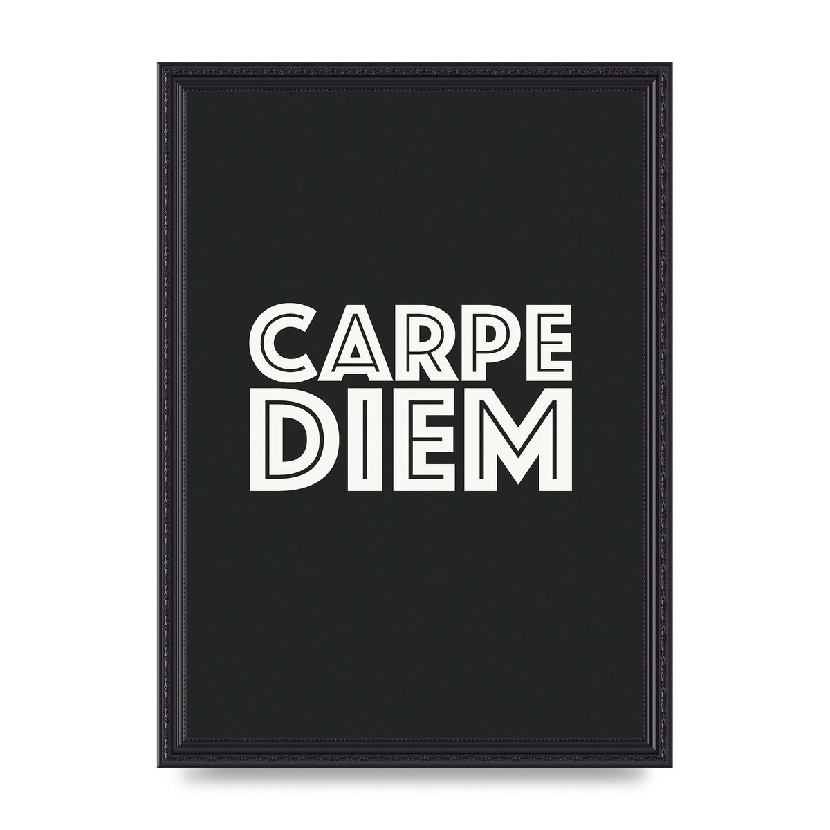 Carpe Diem Dark Grey" Art For The Home - A3 framed