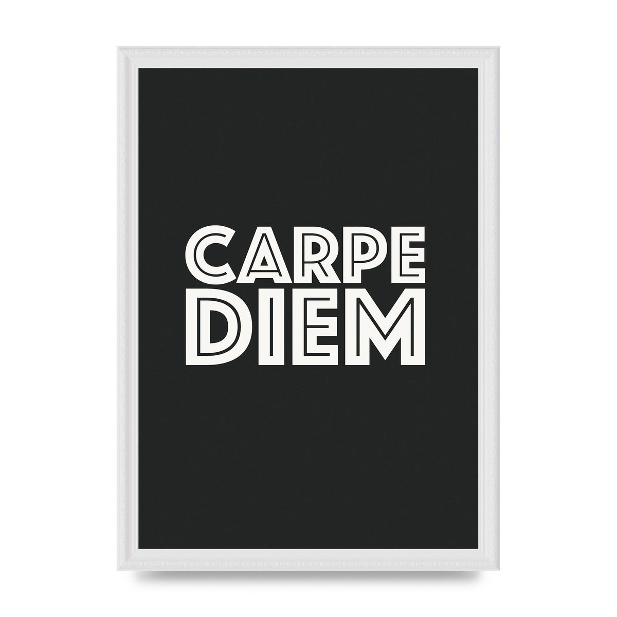 Carpe Diem Dark Grey" Art For The Home - A3 framed