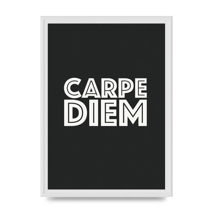 Carpe Diem Dark Grey" Art For The Home - A3 framed