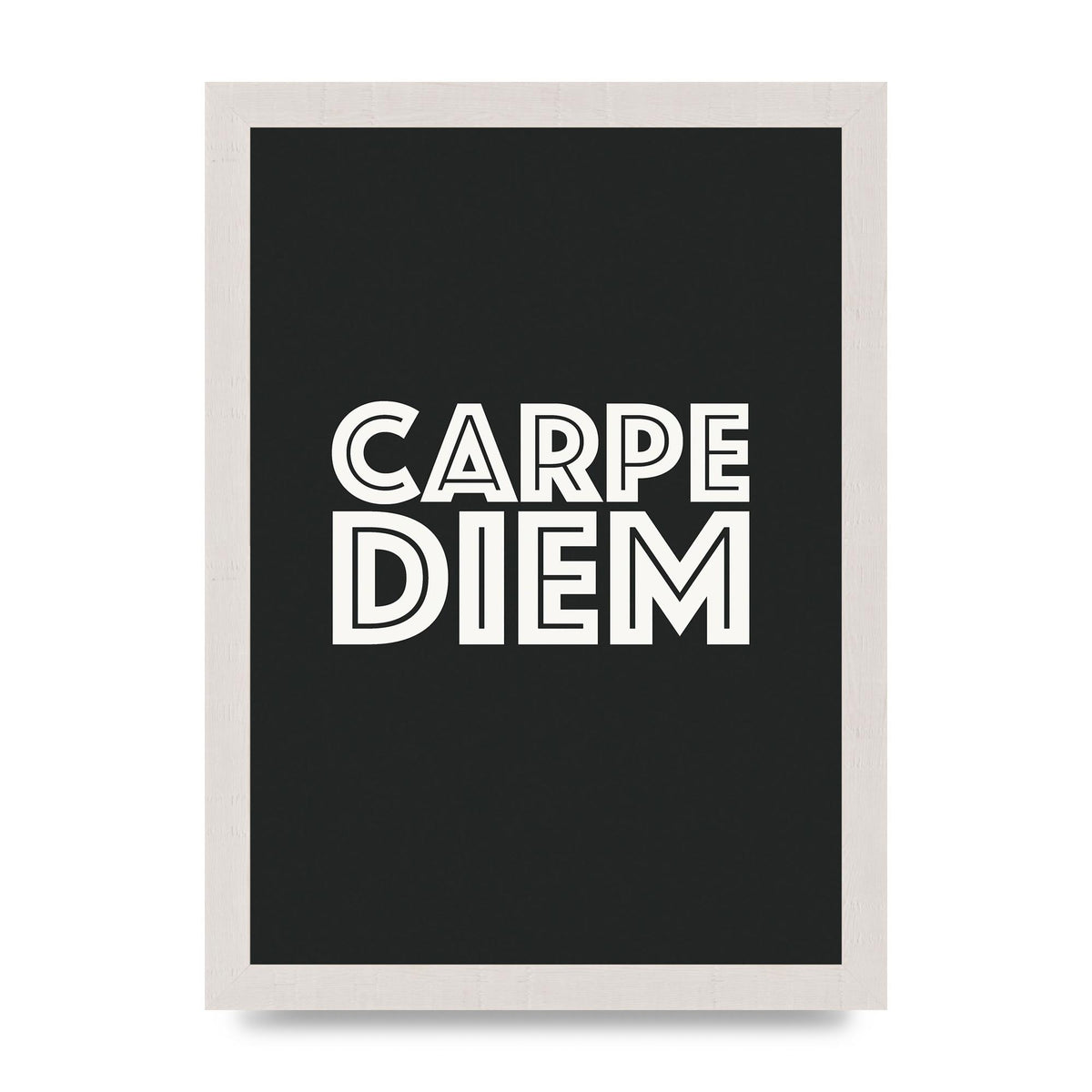 Carpe Diem Dark Grey" Art For The Home - A4 framed