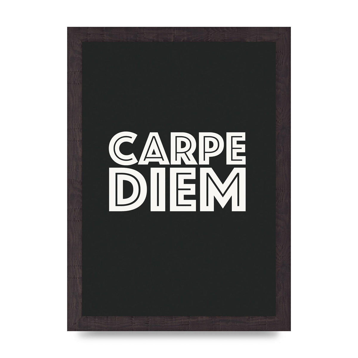 Carpe Diem Dark Grey" Art For The Home - A4 framed